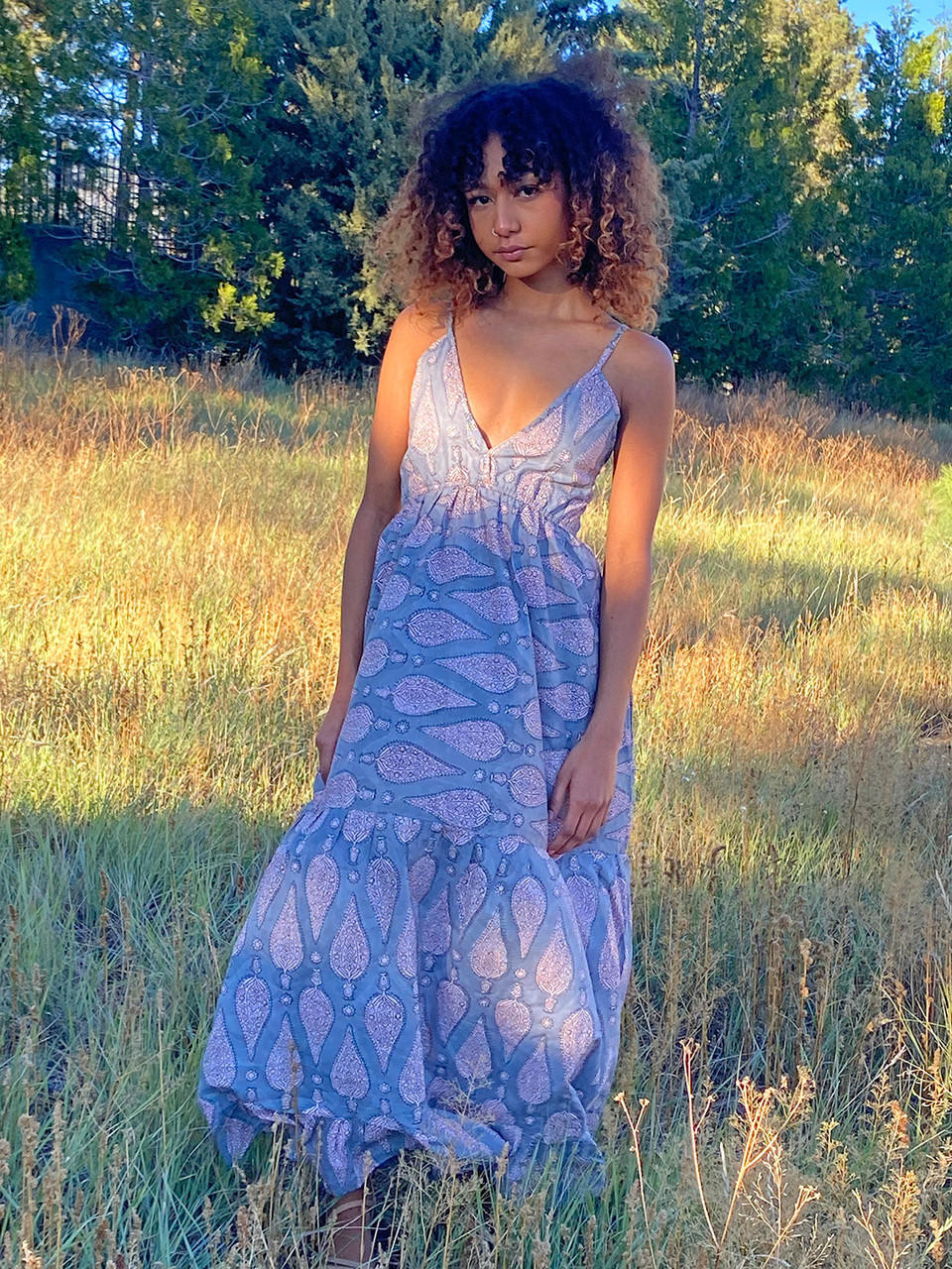 pastel maxi dress